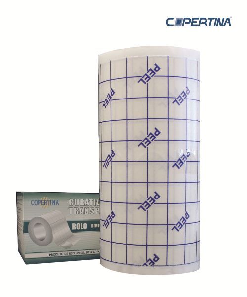 Curativo filme transparente  rolo 10cm x 10m